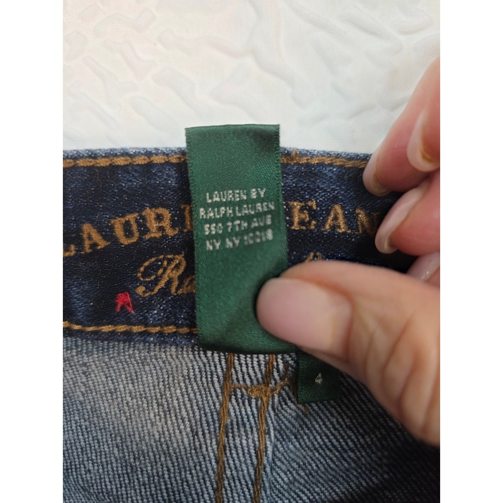 Lauren Ralph Lauren Cropped Jeans Womens 4 Blue Excellent Classic Midcalf Denim - Picture 4 of 14